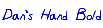 Dan's Hand Bold 字体